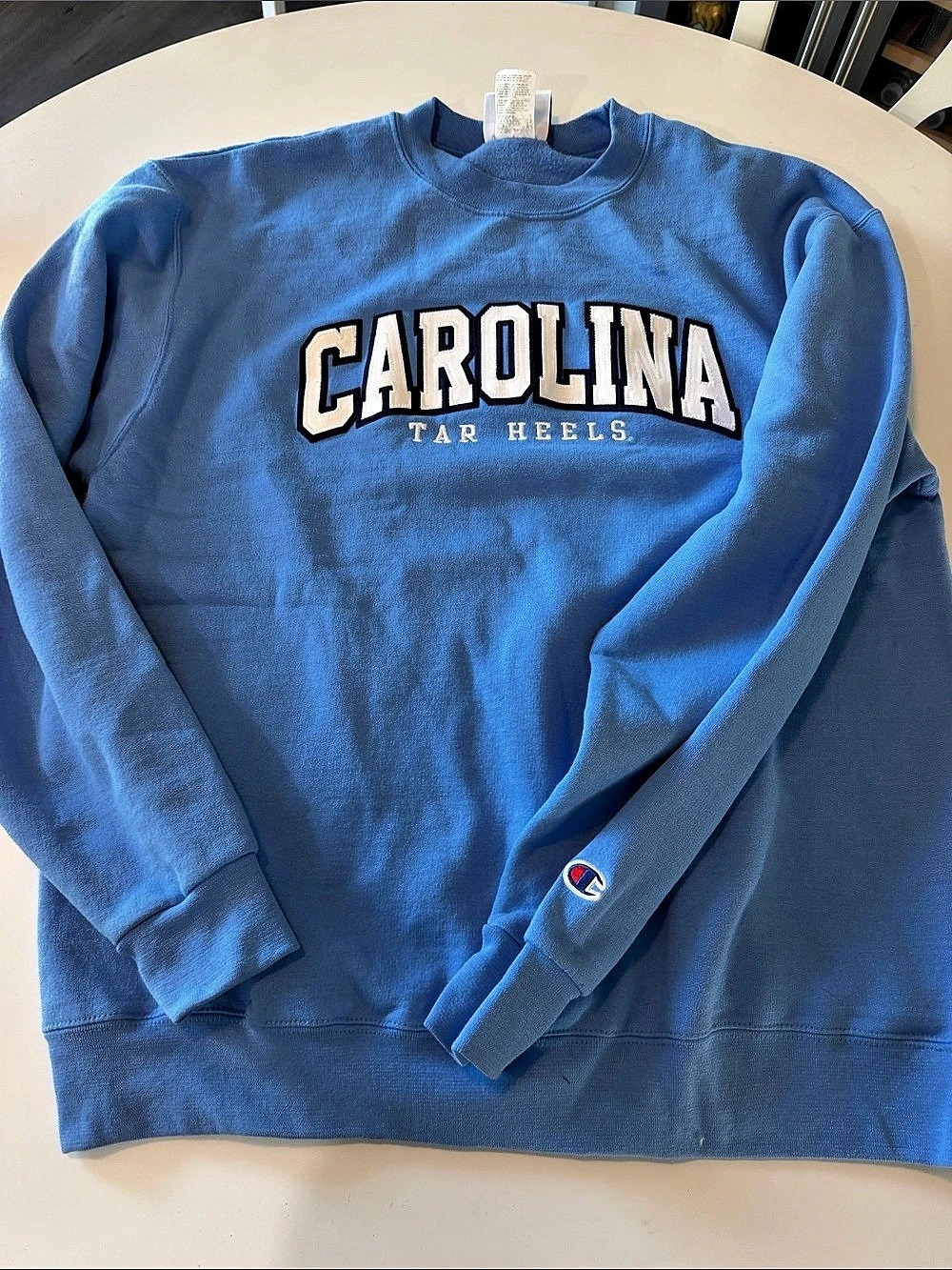 Champion North Carolina Tar Heels Arch Applique Crewneck Sweatshirt Large